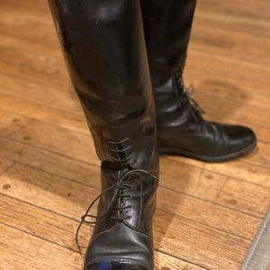 Arait womens size 7.5, wide calf tall boot.